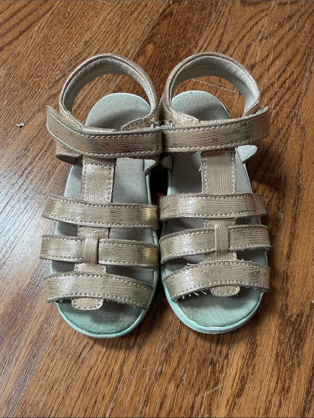 See Kai Run Fe II Kids Metallic Gold Strappy Sandals